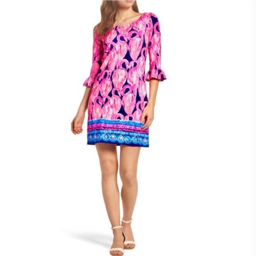 Lilly Pulitzer Sophie Dress Flamingo Print
